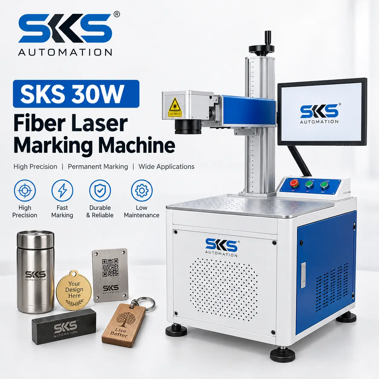 SKS 30W Fiber Laser Marking Machine