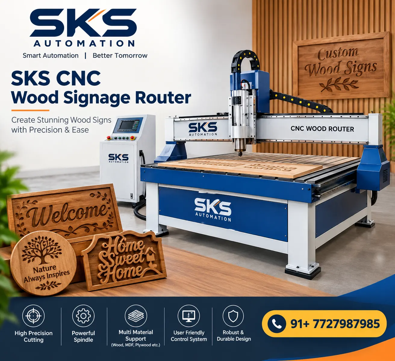 SKS CNC Wood Signage Router
